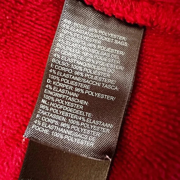 North Face Men's Red Wine Color Full Zip fleece Jacket embroidered logos Sz XL. - Picture 10 of 11